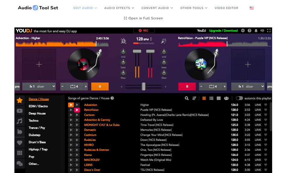 Install YouDJ on your website