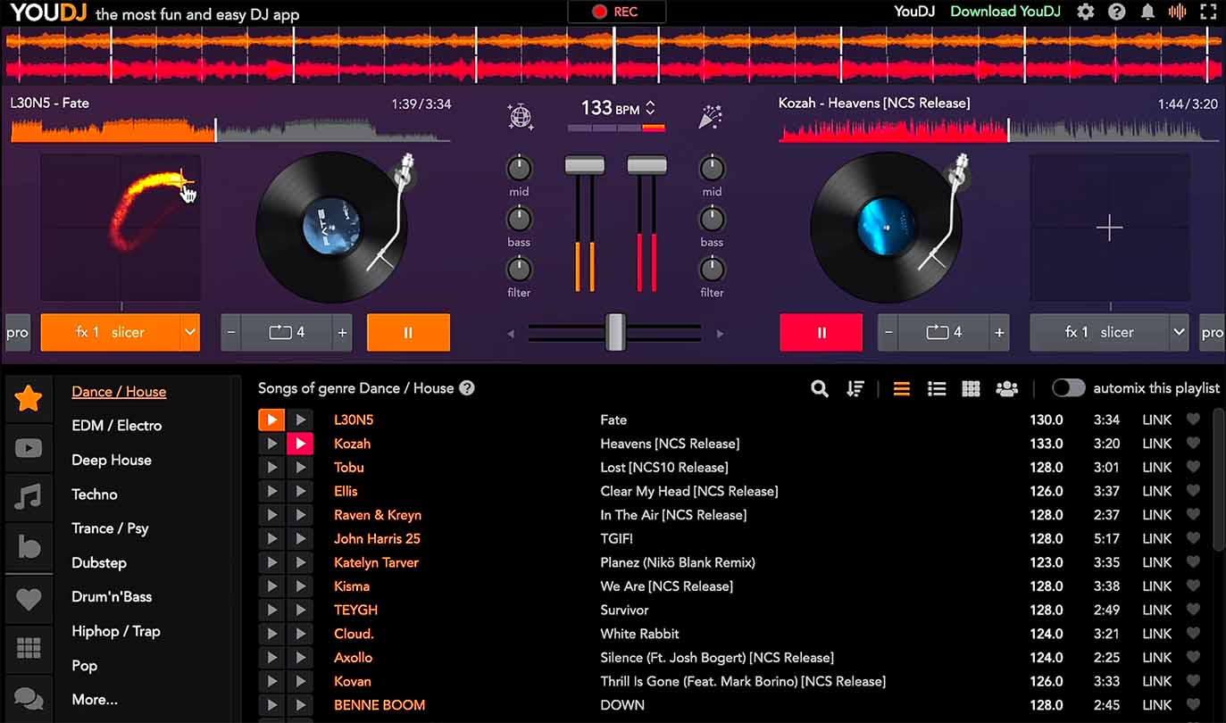 YOUDJ - ONLINE DJ SOFTWARE for free :)