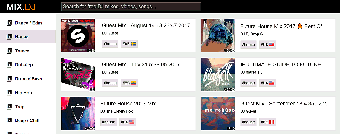 Catalog of DJ mixes