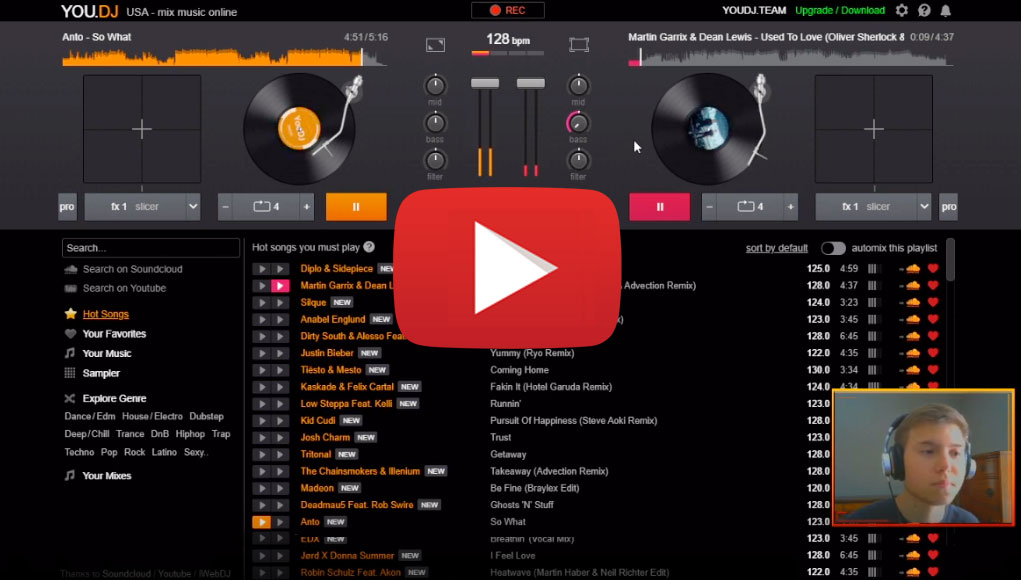 YouDJ software tutorials, how to mix
