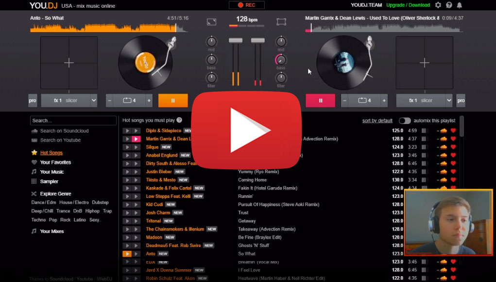 YOUDJ - ONLINE DJ SOFTWARE for free